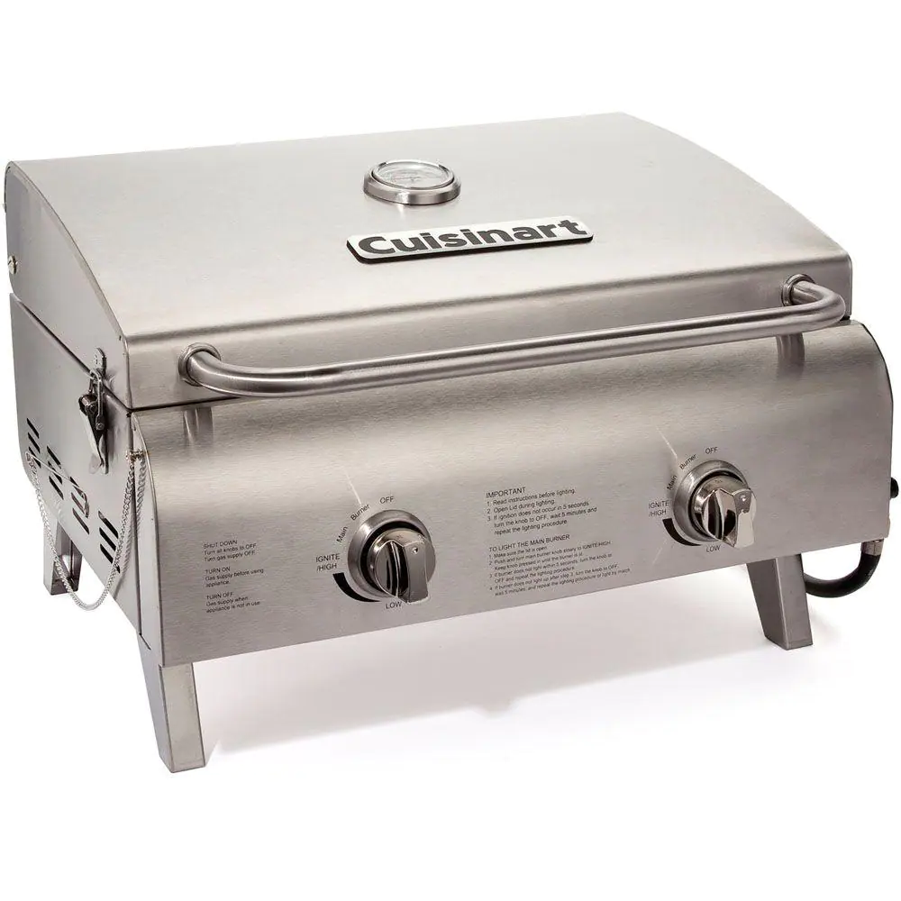 Cuisinart CGG-306 Portable Propane Tabletop Grill in Stainless Steel