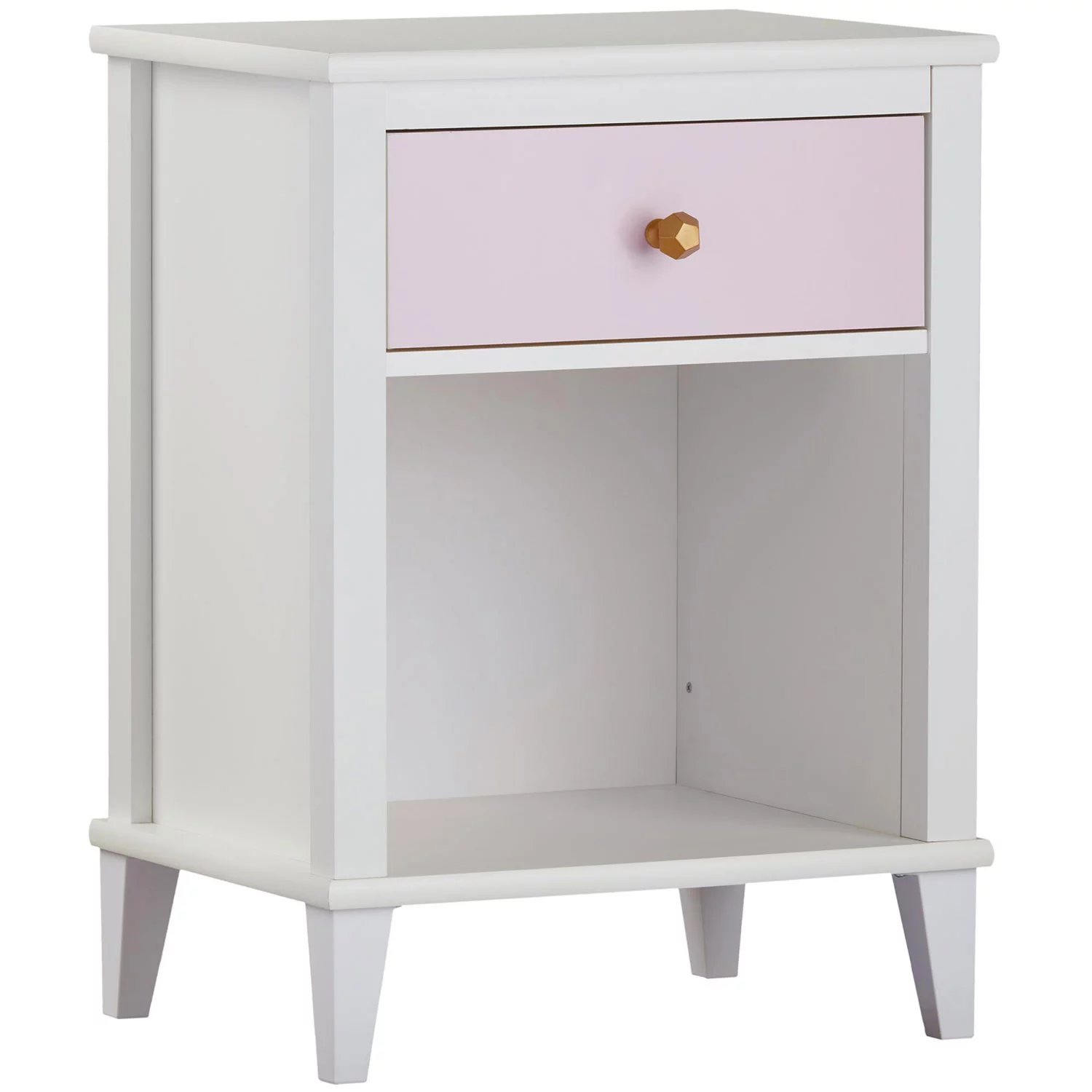 Little Seeds Monarch Hill Poppy Nightstands. White/Pink