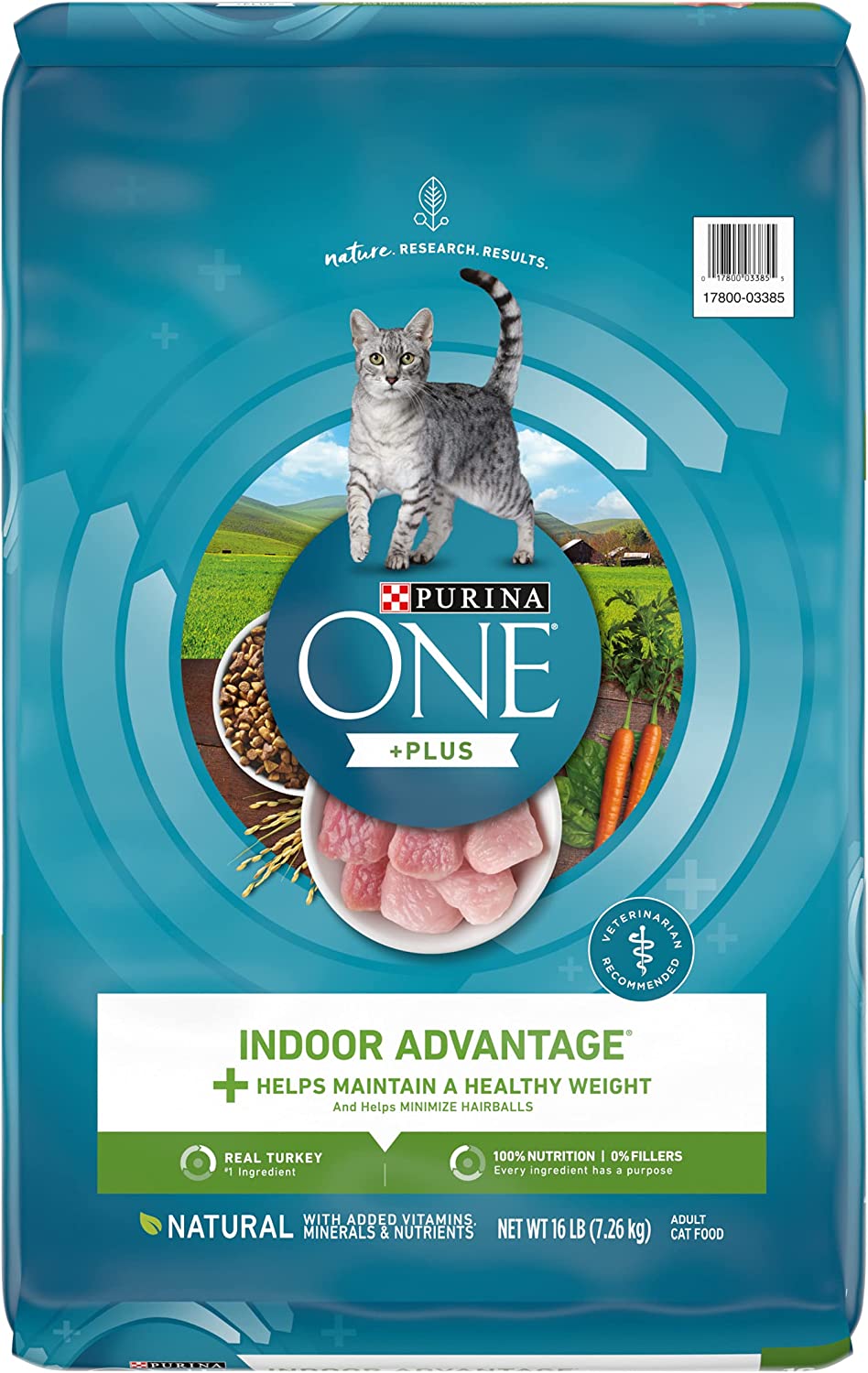 Purina ONE Natural. Low Fat. Weight Control. Indoor Dry Cat Food. +Plus Indoor Advantage - 16 lb. Bag