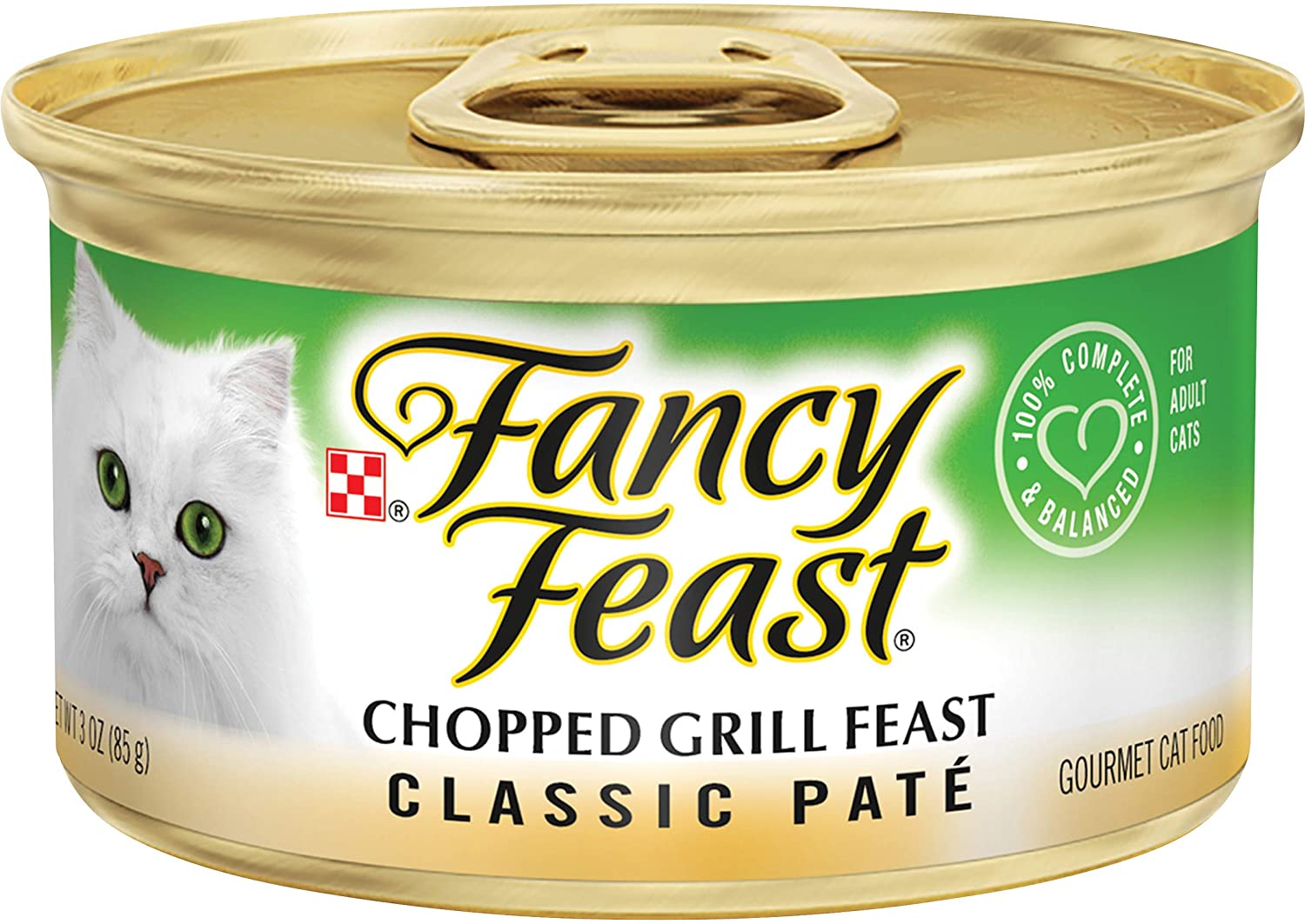 Purina Fancy Feast Grain Free Pate Wet Cat Food. Classic Pate Chopped Grill Feast - (24) 3 oz. Cans