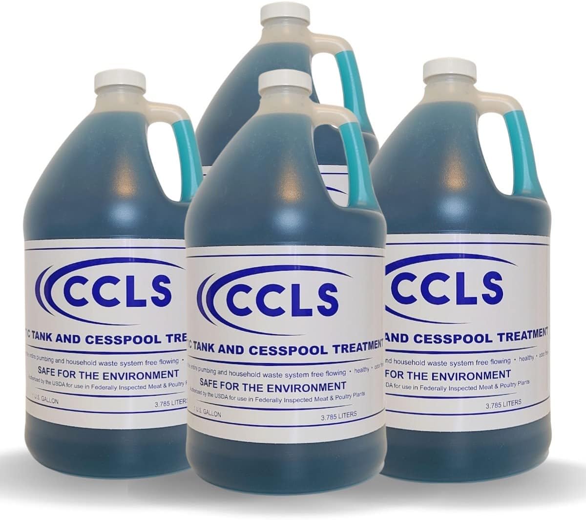 ccls Septic Tank and Cesspool Treatment Additive/Organic Enzyme Producing Bacteria/Non-Toxic/Non-Hazardous/Non-Corrosive (4-Pack)