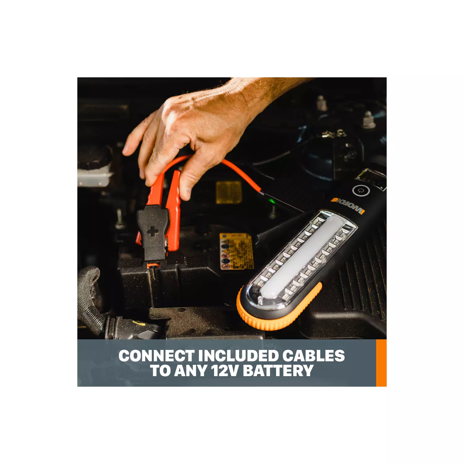 Worx 1200mAh Multi-Function Car Jump Starter with USB Charging