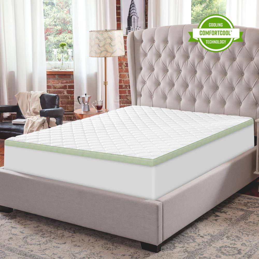 SensorPEDIC  3-Inch Ultimate Cooling Luxury Quilted Memory Foam Bed Topper 3 in. Medium No Pocket Memory Foam Full Mattress Topper