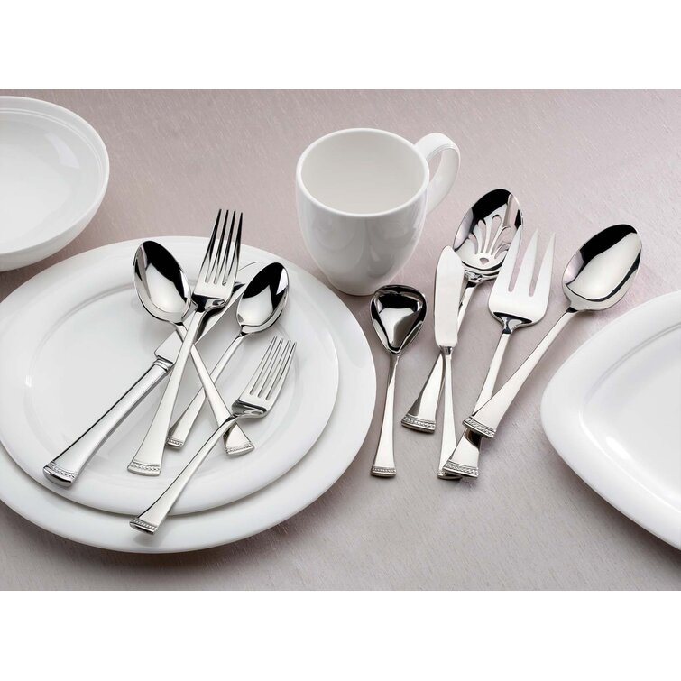 Lenox Portola Stainless Steel Flatware - Set of 65