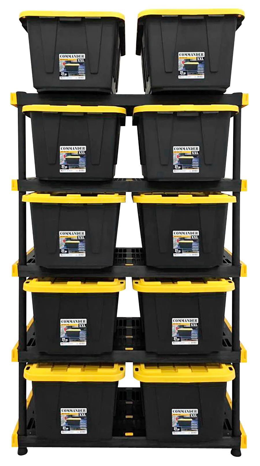 Project Source 1152800 Commander Plastic Heavy Duty 5-Tier Utility Shelving Unit (48-in W x 20-in D x 72-in H)