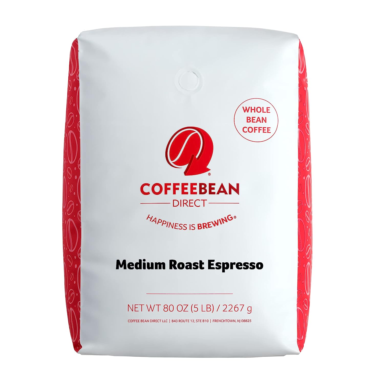 Coffee Bean Direct Medium Roast Espresso. Whole Bean Coffee. 5-Pound Bag