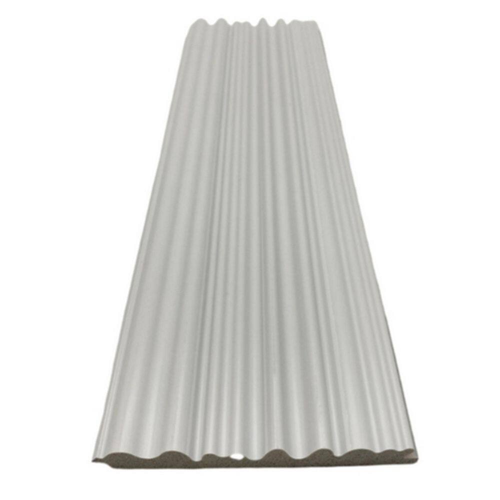 Ejoy CladdingPanel_VWC_G1209A-28 94.5 in. x 4.8 in. x 0.5 in. Acoustic Vinyl Wall Cladding Siding Board in White Color (Set of 6 piece)