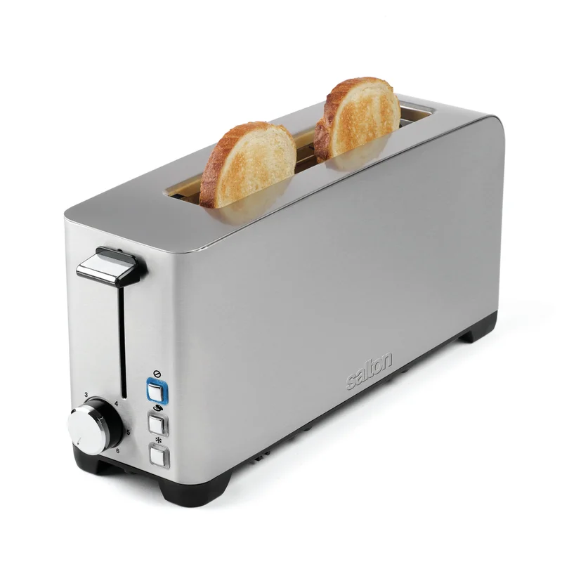Salton ET1816 Long Slot. 2 Slice Toaster. Silver