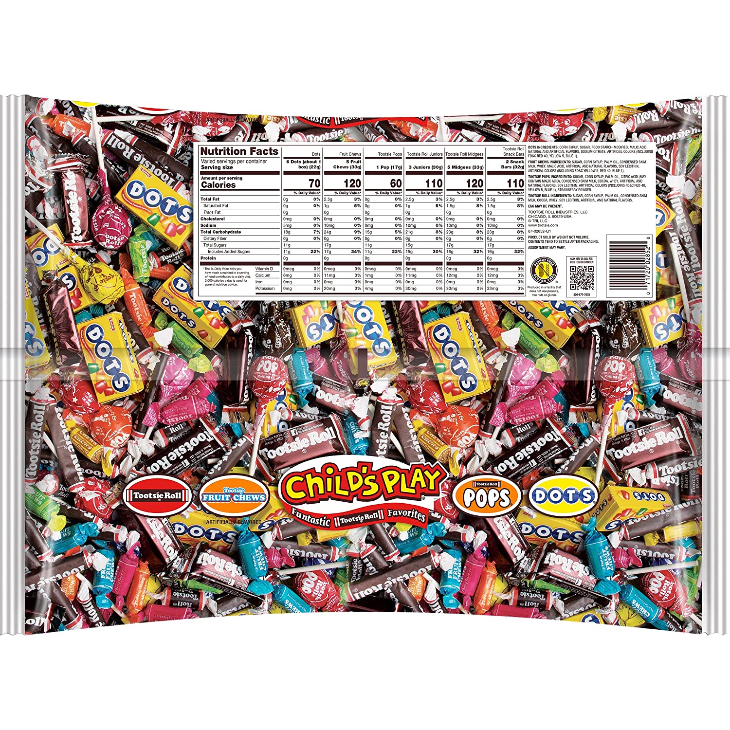 Tootsie Roll Child-s Play Favorites. Funtastic Candy Variety Mix Bag. 5 lb