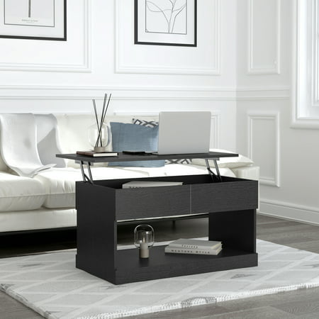 Brindle Rectangular Lift Top Coffee Table. Black Oak. by Hillsdale Living Essentials