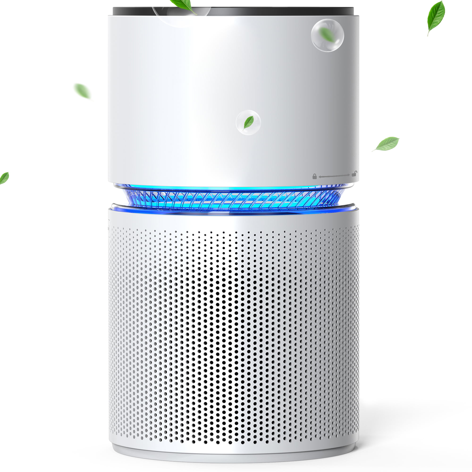 BREEZOME HEPA Air Purifier for Home Large Room 620 Sq.ft. H13 True HEPA Filter Air Cleaner for Pet Hair. CARD 230. Allergies. 99.97% Smokers. Odors. Dust. Pollen. Odor Eliminators for Bedroom. White