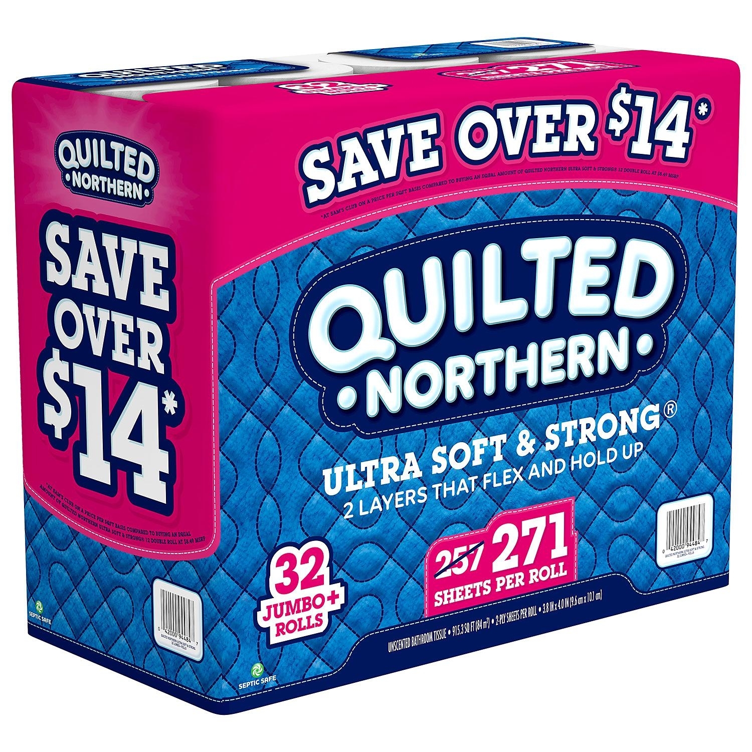 Quilted Northern Ultra Soft & Strong Toilet Paper (32 rolls. 271 sheets/roll)