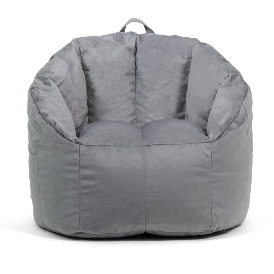 Big Joe Milano Bean Bag Chair. Plush 2.5ft. Gray