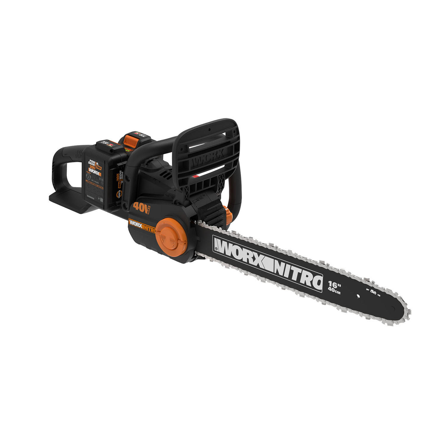 Worx Nitro 40V Power Share Pro 16″ Cordless Chainsaw with Brushless Motor - WG385