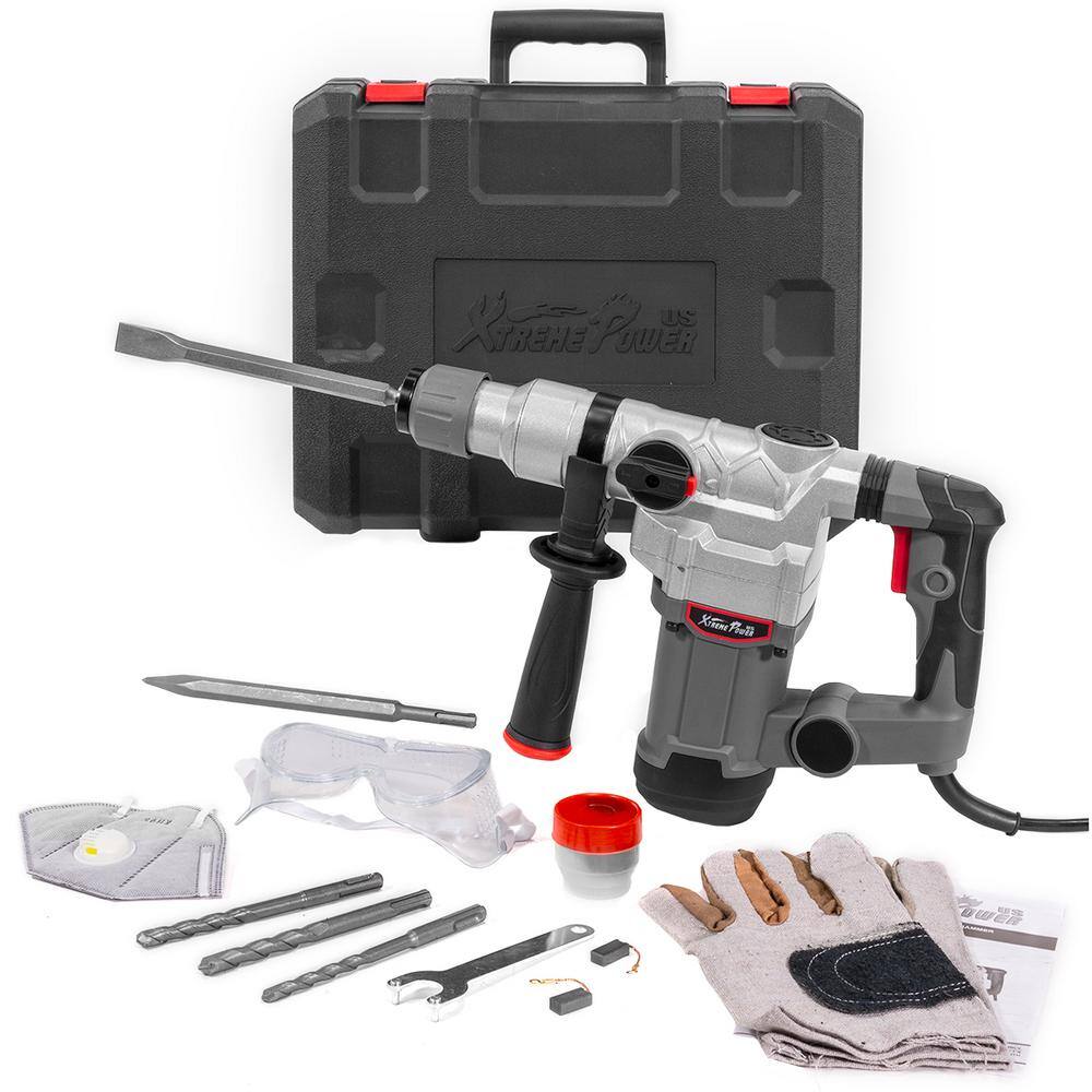 XtremepowerUS 45355-H1 1 in. 600 RPM 15J SDS Electric Rotary Demolition Hammer Drill