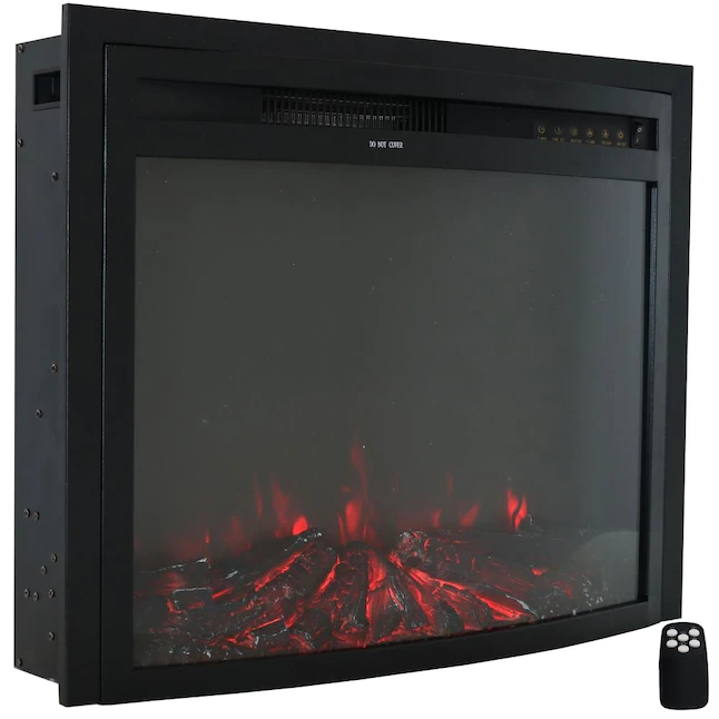 Sunnydaze Decor LOE-388 28.5-in Black Electric Fireplace Insert