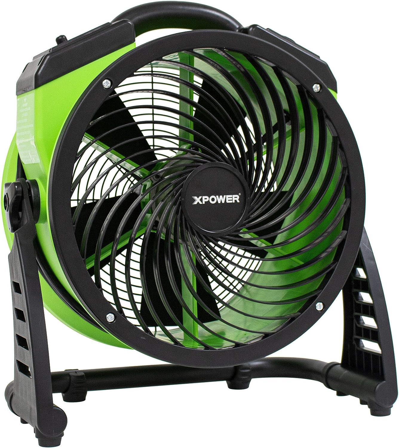 XPOWER FC-250D DC Motor Heavy Duty Industrial High Velocity Whole Room Air Mover Air Circulator Utility Floor Fan. Variable Speed. Timer. 13 inch. 1560 CFM
