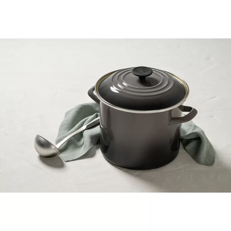 Le Creuset N5100-287F Enamel On Steel Stockpot. 16 qt.. Oyster