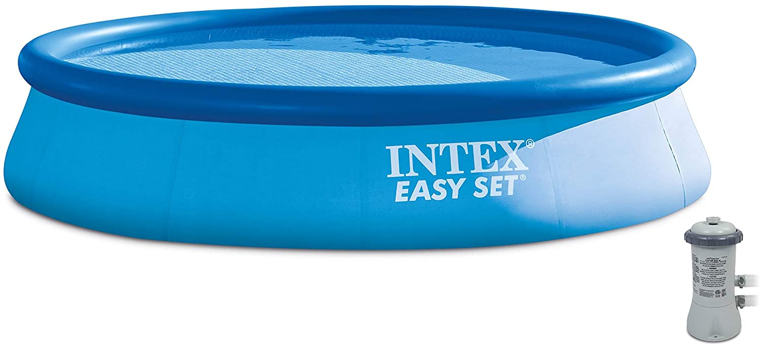 INTEX 28141EH 13ft x 33in Easy Set Pool with Cartridge Filter Pump (Blue)