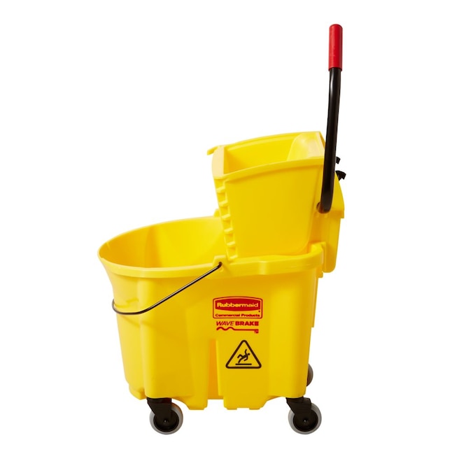 Rubbermaid WaveBrake 35-Quart Commercial Mop Wringer Bucket with Wheels