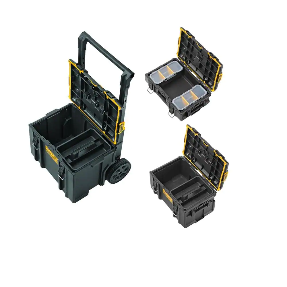 DEWALT DWST08165W00450 TOUGHSYSTEM 2.0 Small Tool Box with Bonus 22 in. Medium Tool Box and 24 in. Mobile Tool Box (3-Piece Set)