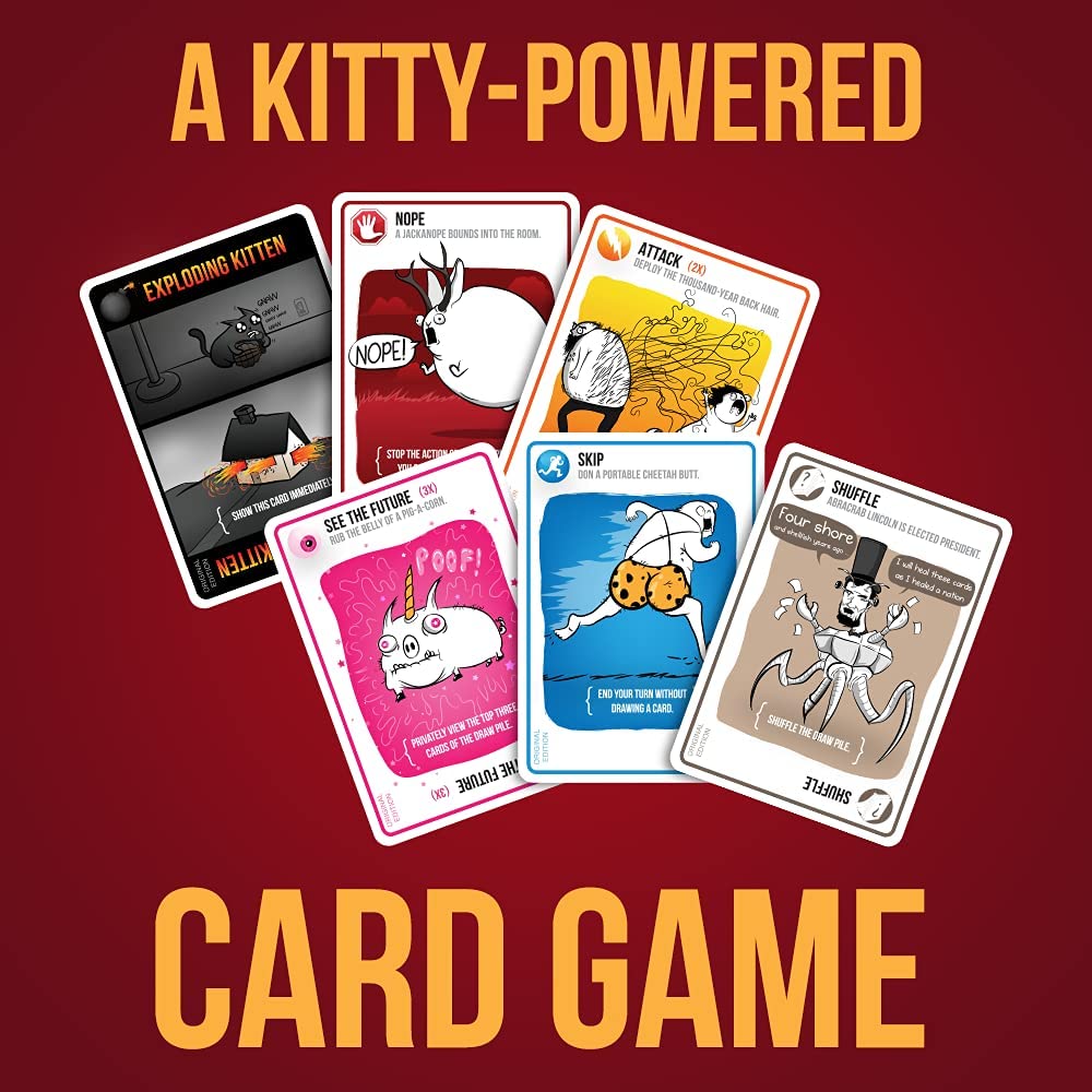 Exploding Kittens A Russian Roulette Card Game for Adults. Kids 2-5 Players