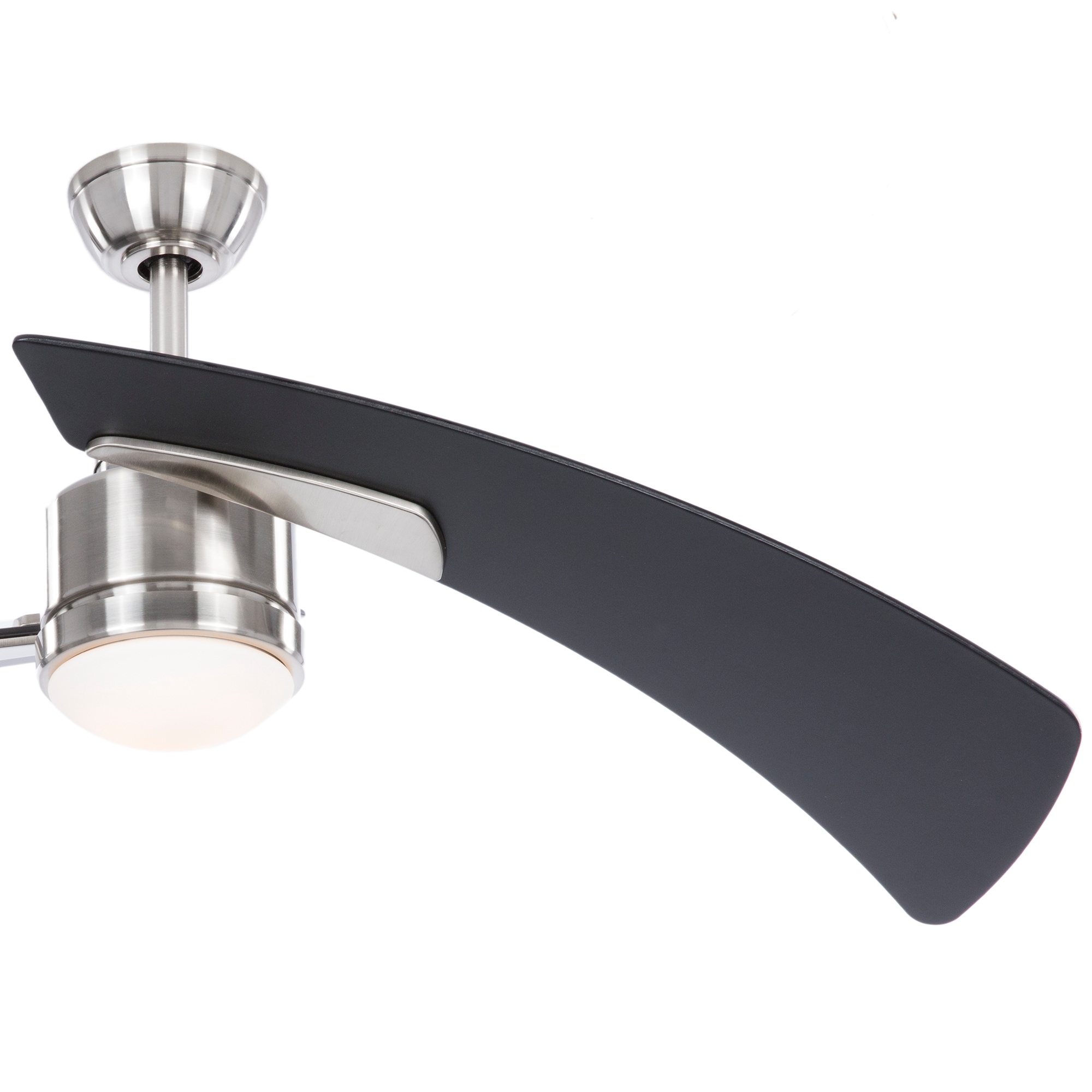 Fanimation Studio Collection Aire Duo 48-in Brushed Nickel LED Indoor Ceiling Fan with Light Remote (2-Blade)