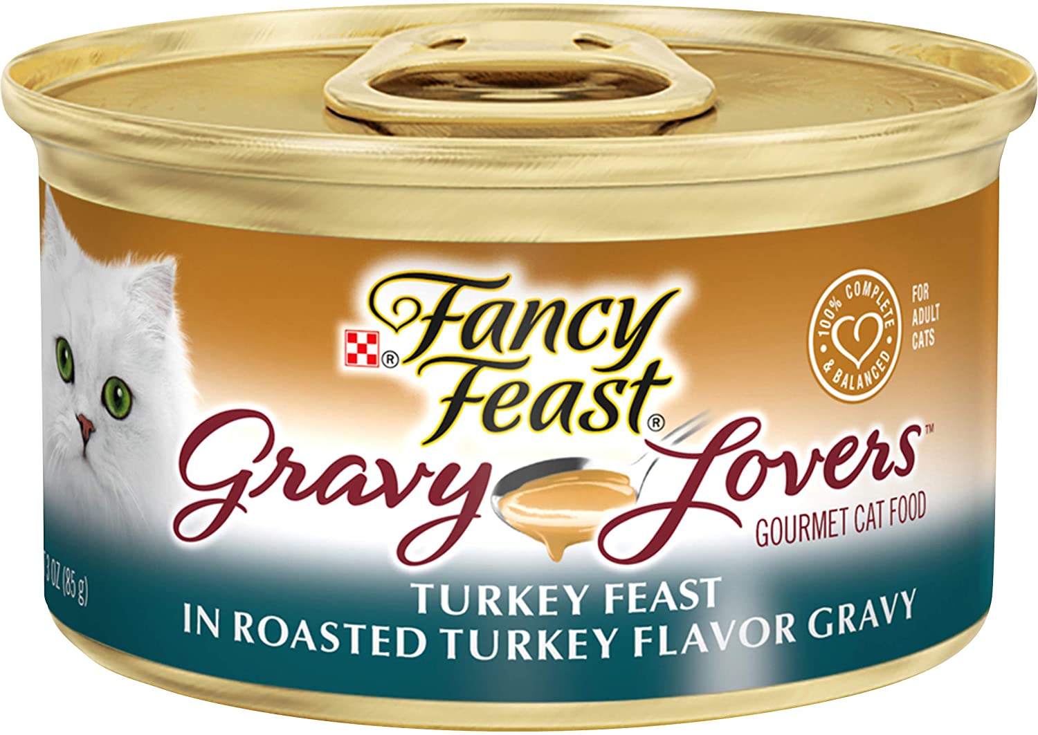 Purina Fancy Feast Gravy Wet Cat Food. Gravy Lovers Turkey Feast in Roasted Turkey Flavor Gravy - (24) 3 oz. Cans
