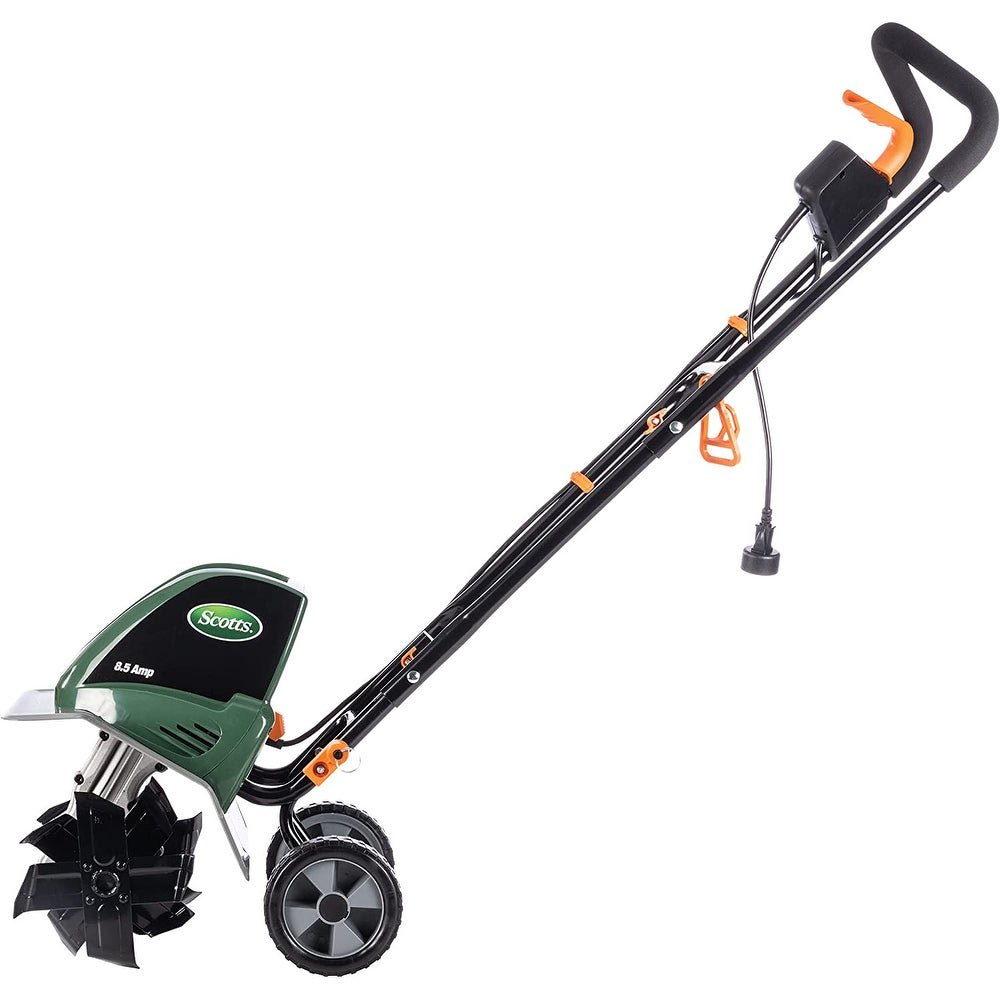 Scotts Outdoor Power Tools 11-Inch 8.5-Amp Corded Electric Garden Tiller Cultivator. Green