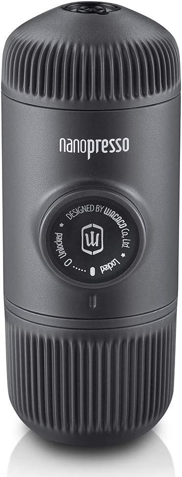 WACACO Nanopresso Portable Espresso Maker. Upgrade Version of Minipresso. 18 Bar Pressure. Extra Small Travel Coffee Maker. Manually Operated. Perfect for Kitchen and Office (Black)