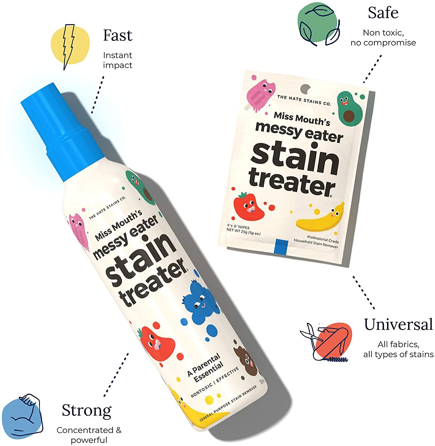 Miss Mouth's Messy Eater Non-Toxic Baby and Kids Stain Remover for Clothing