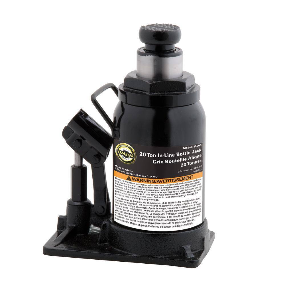 Omega 10200 20-Ton Hydraulic In-Line Bottle Jack