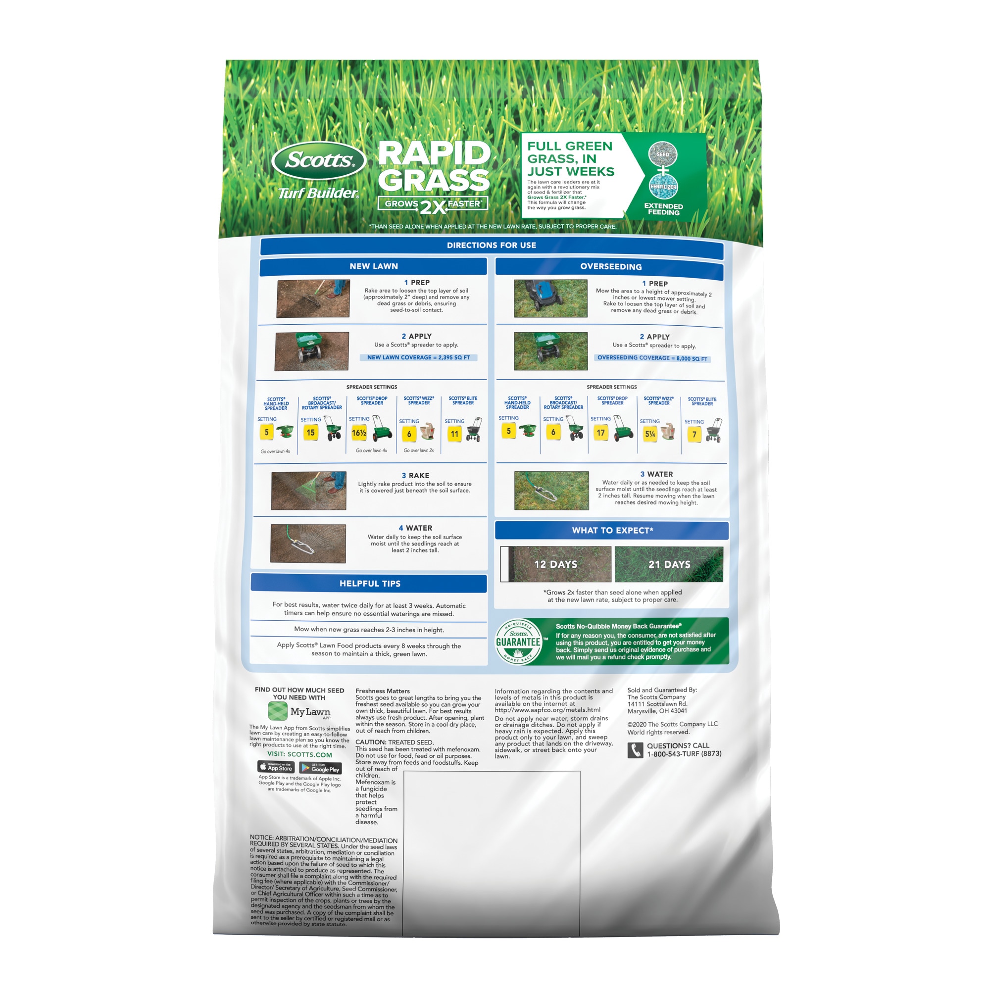 Scotts Turf Builder Rapid Grass 16-lb Mixture/Blend Grass Seed