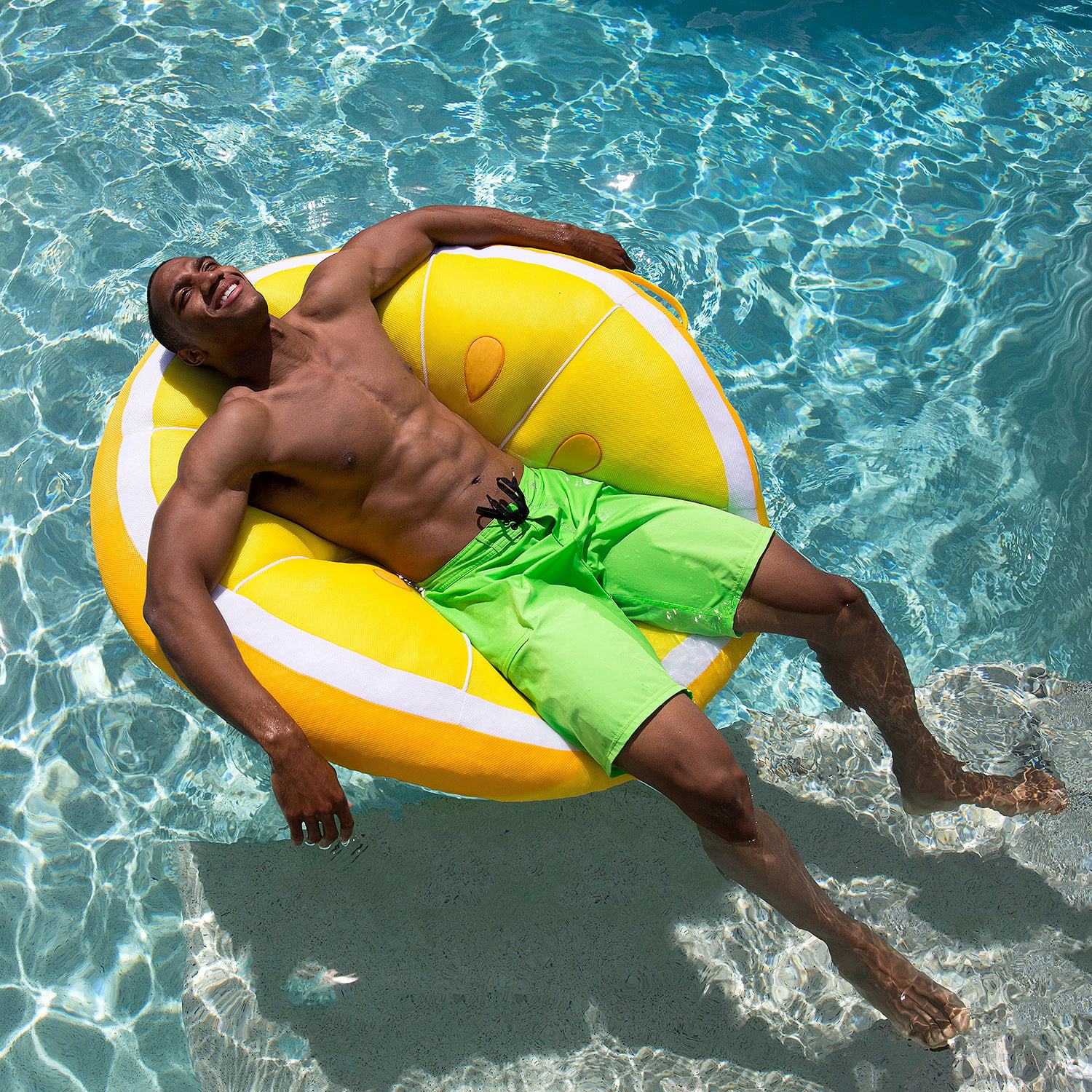 Big Joe Bean-Filled Lemon Pool Float. Mesh