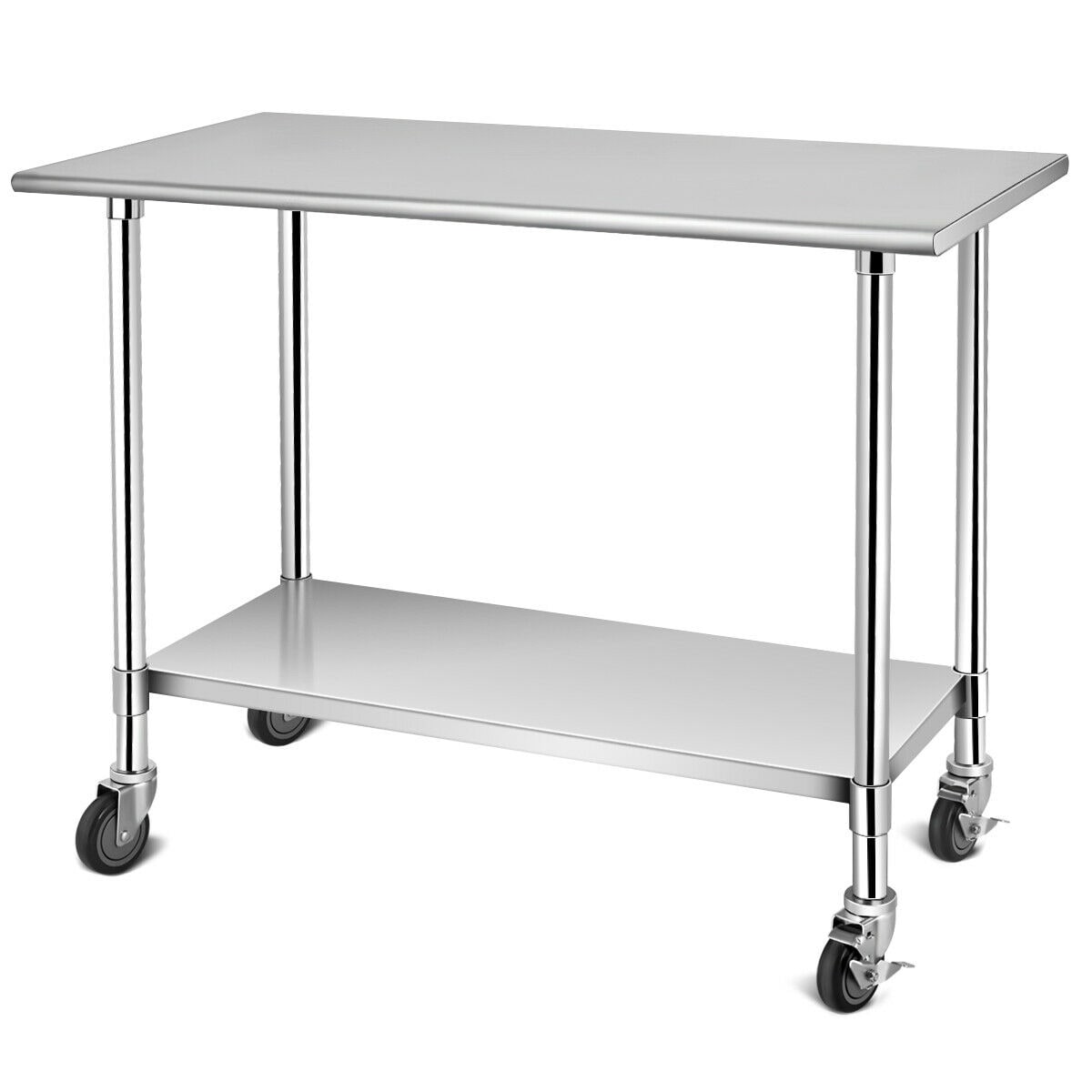 CASAINC 24-in W x 35-in H Silver Steel Work Bench