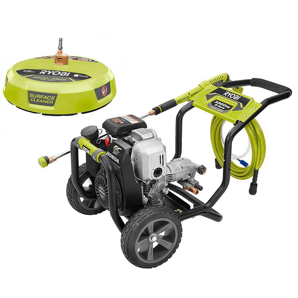 RYOBI RY803423H 3400 PSI 2.3 GPM Cold Water Gas Pressure Washer with 16 in. Surface Cleaner