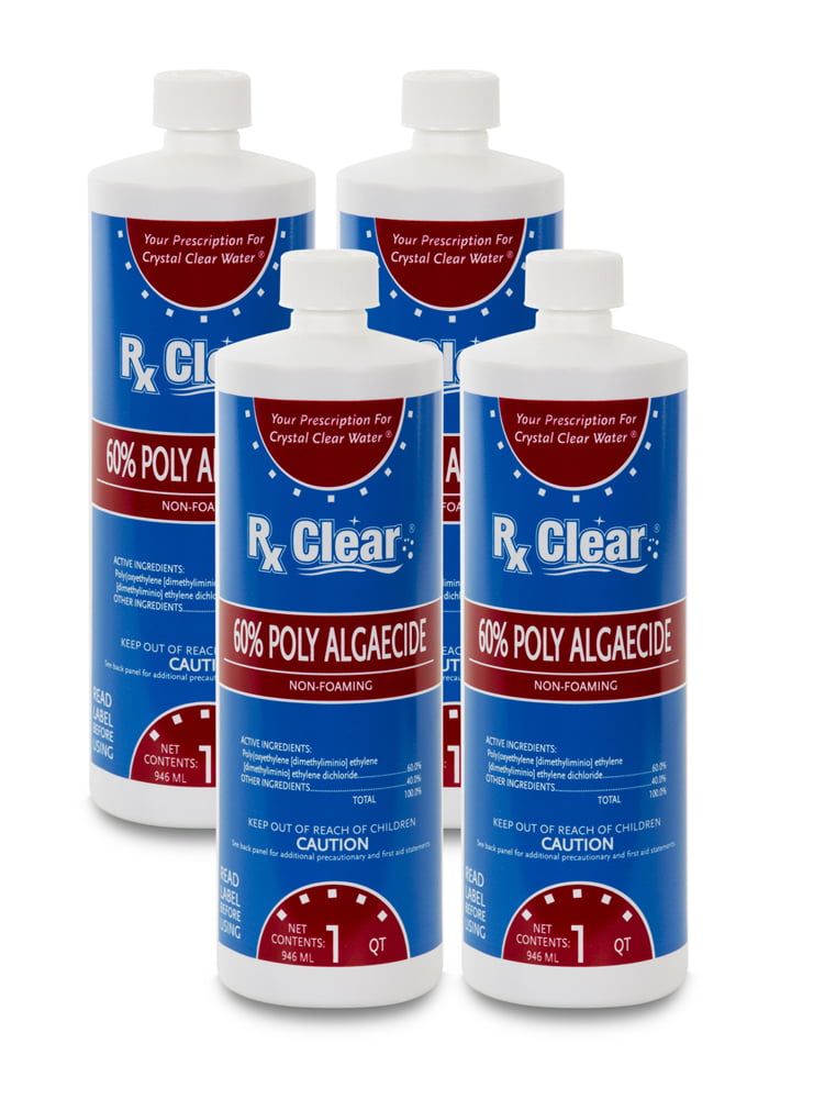 Rx Clear Algaecide 60 Plus for Swimming Pools - 4 Pack