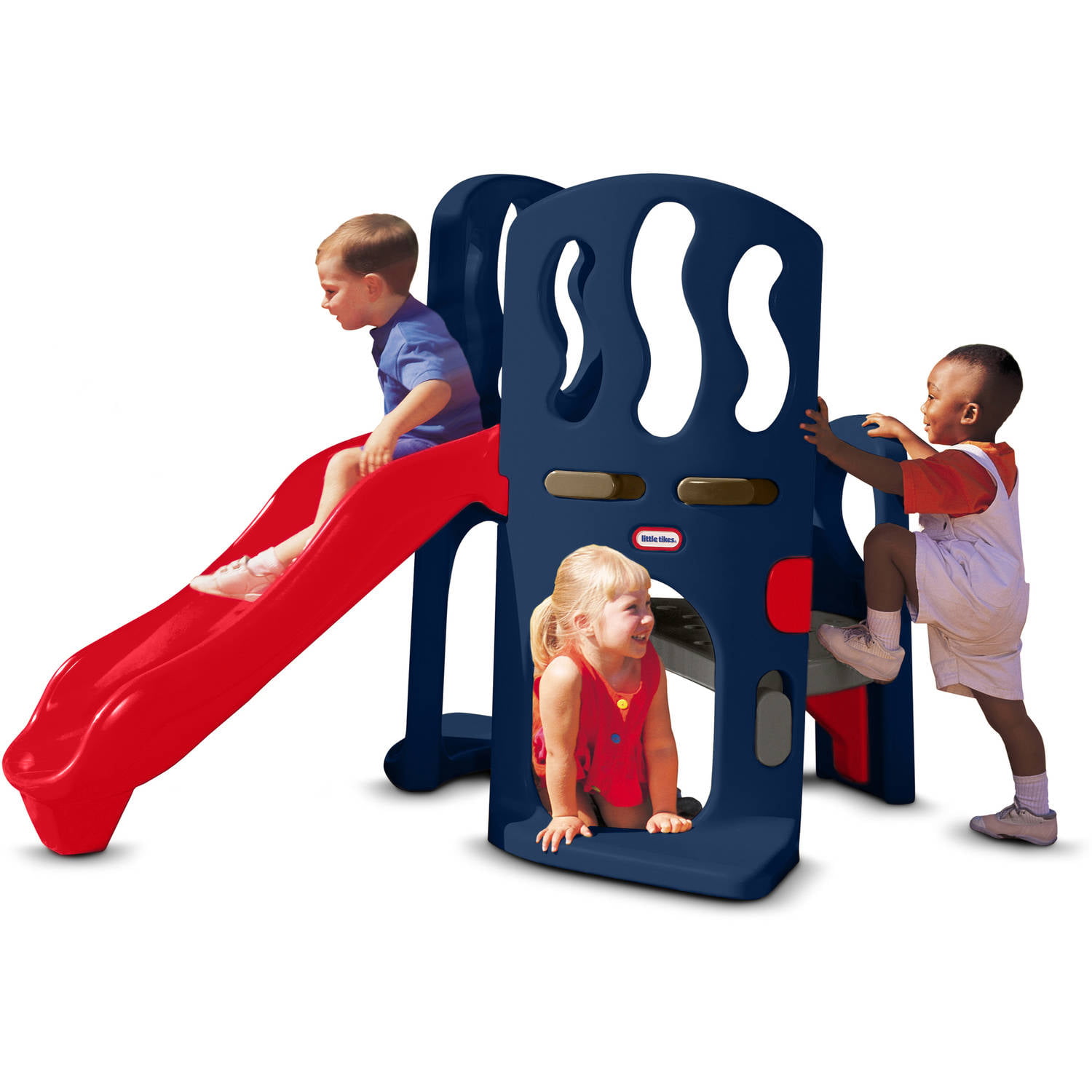 Little Tikes Hide & Slide Climber. Blue & Red - Climbing Toy and Slide for Kids Ages 2 to 6