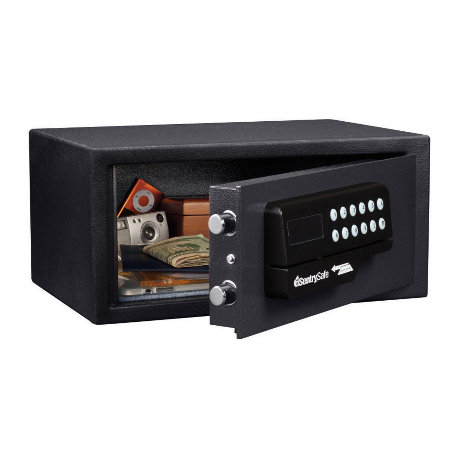 SentrySafe - Small Hotel Safe - 0.4 Cubic Feet. Black