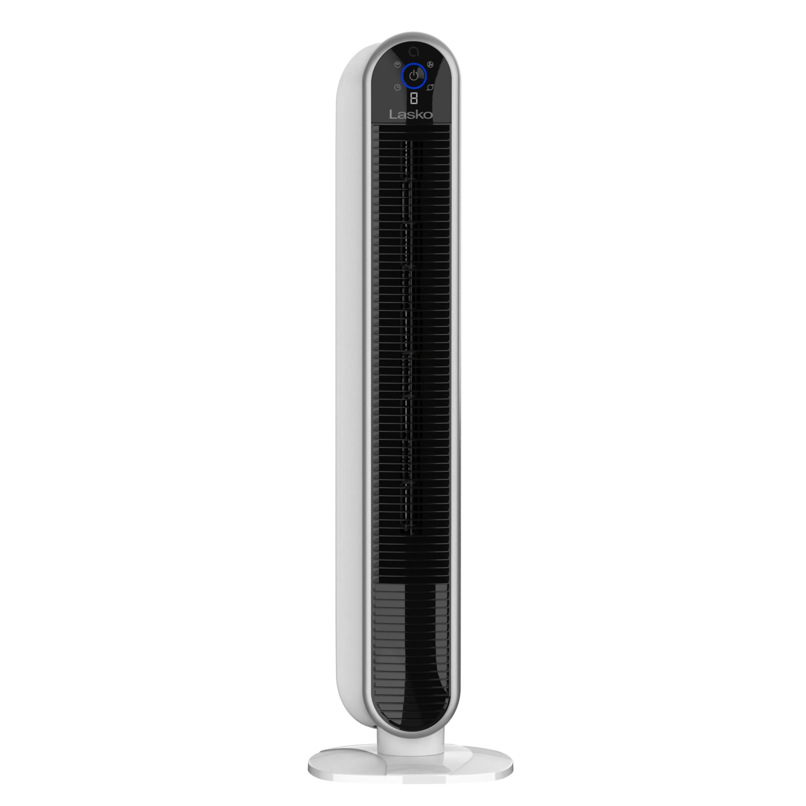 Lasko Smart Tower Fan Powered by Aria. Wi-Fi Connected. Alexa. Google Assistant. 5 Speeds. 40. White T40735