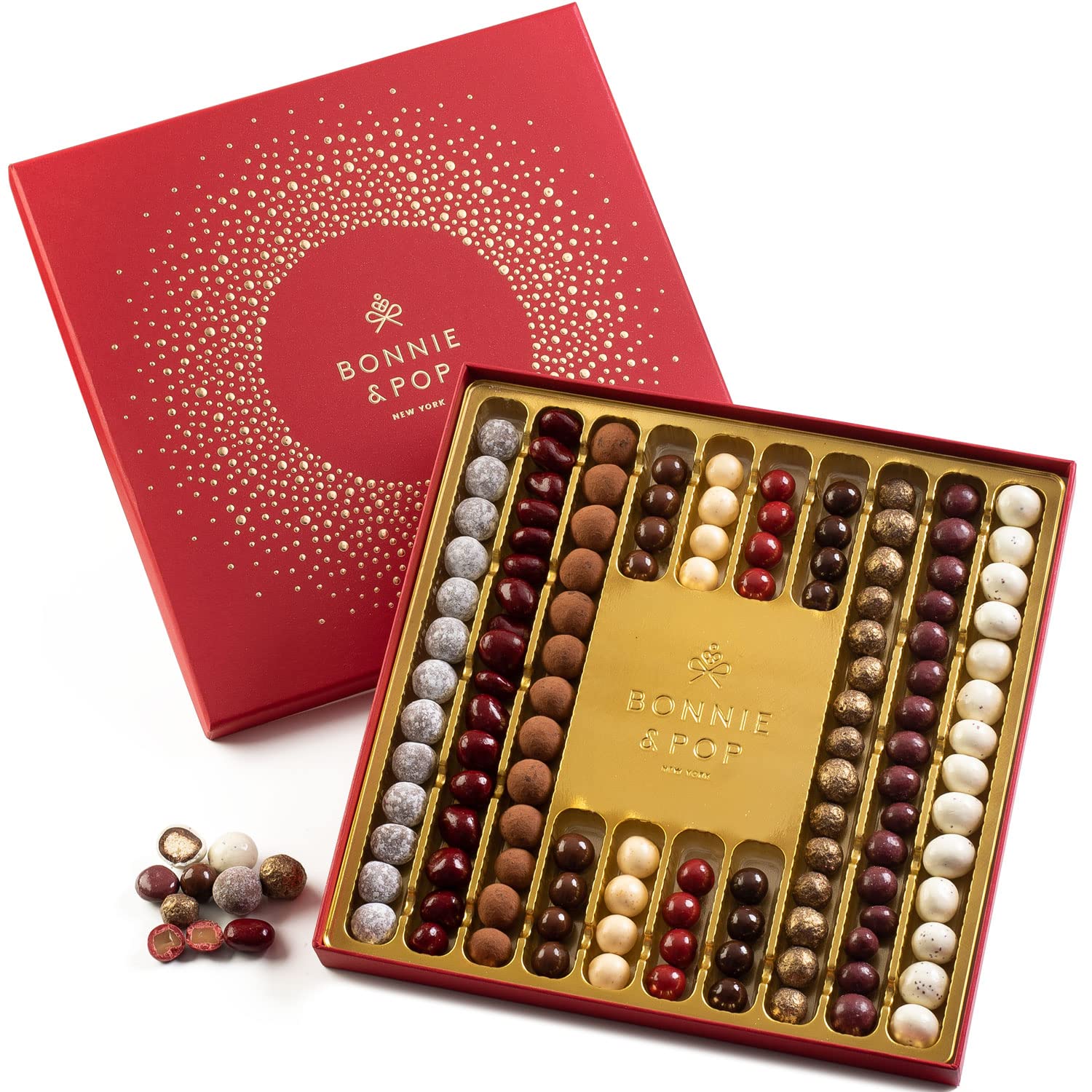 BONNIE AND POP Chocolate Gift Baskets for Women | 10 Flavors 100 + Milk Caramel Candy