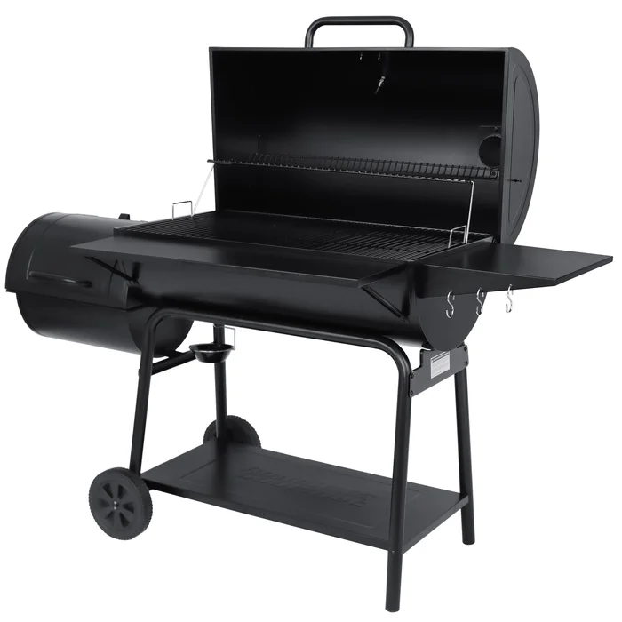 Royal Gourmet CC2036F Charcoal Barrel Grill with Offset Smoker