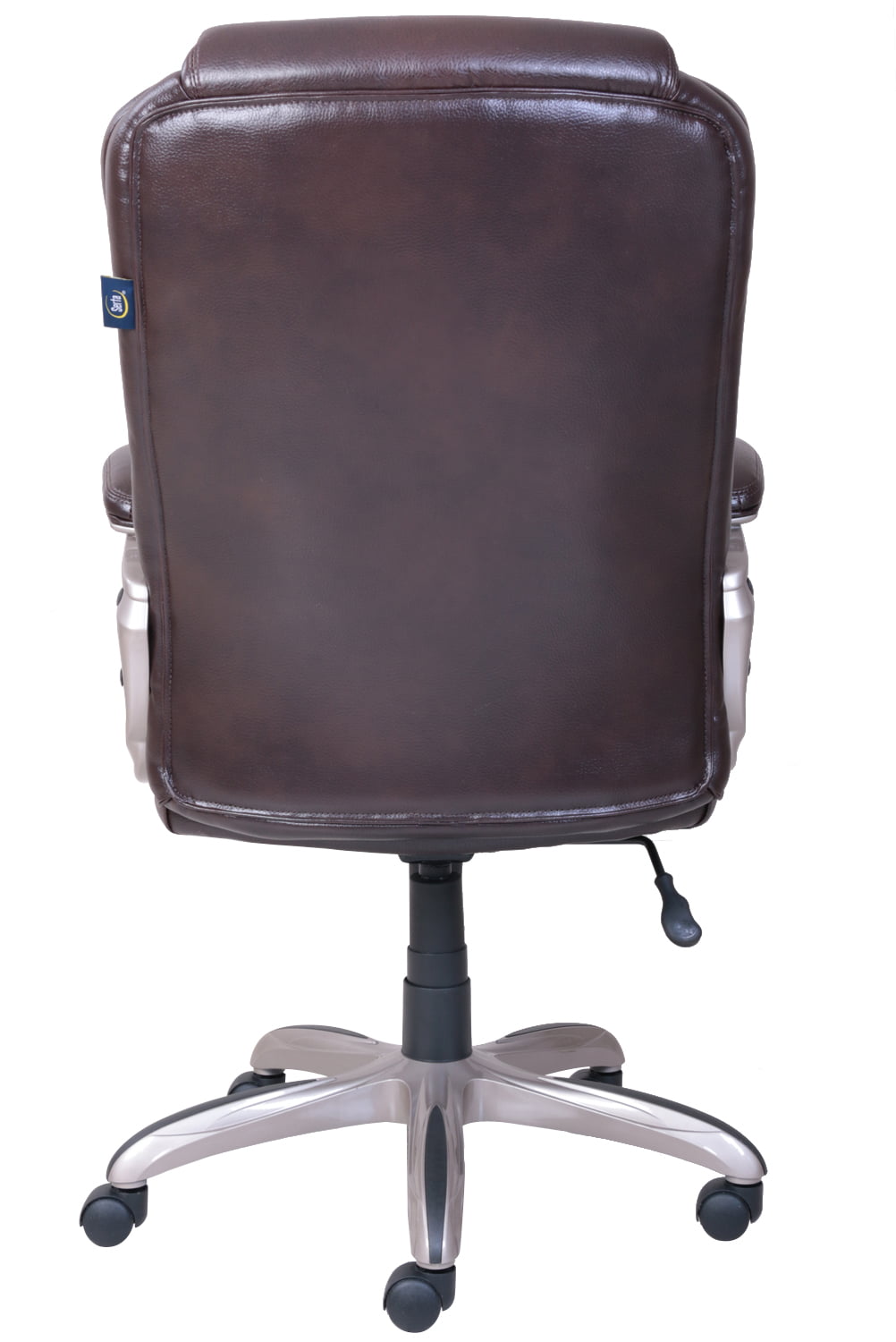 Serta Heavy-Duty Bonded Leather Commercial Office Chair with Memory Foam. 350 lb capacity. Brown