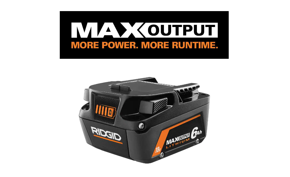 RIDGID AC840060 18V 6.0 Ah MAX Output Lithium-Ion Battery