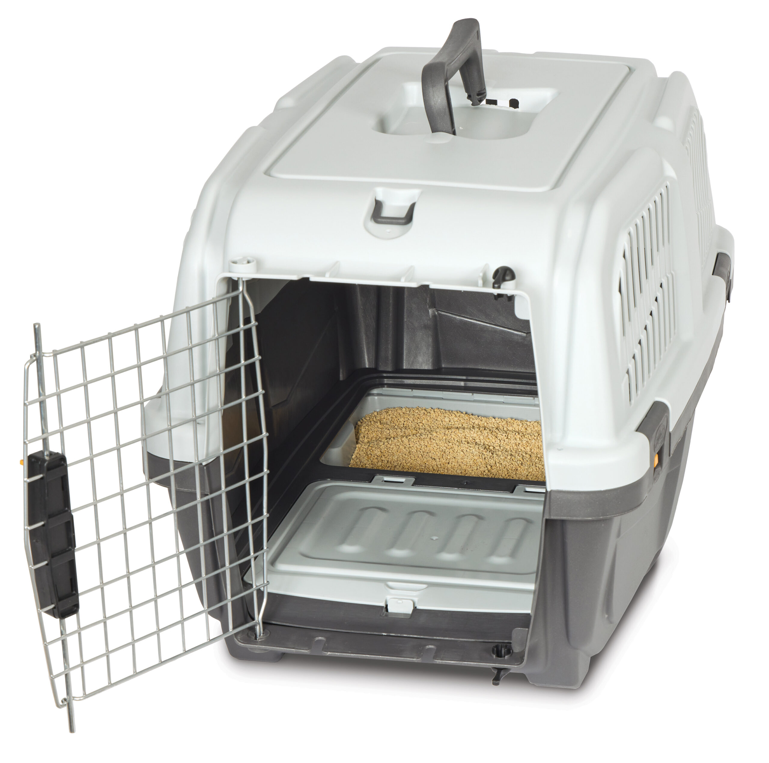MidWest Homes for Pets Skudo 24 Plastic Cat Carrier with Integrated Litter Pan