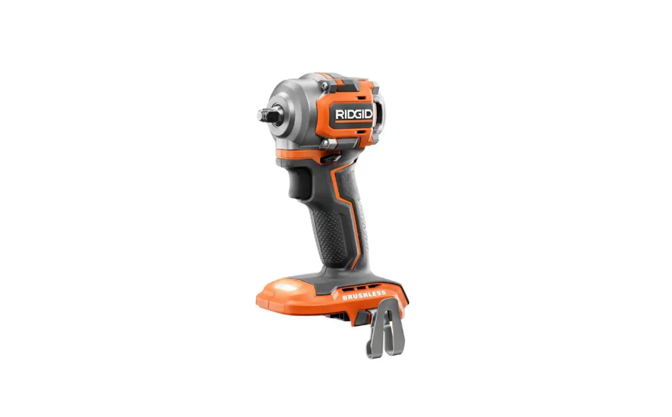 RIDGID R87207B 18V SubCompact Brushless Cordless 3/8 in. Impact Wrench (Tool Only) with Belt Clip