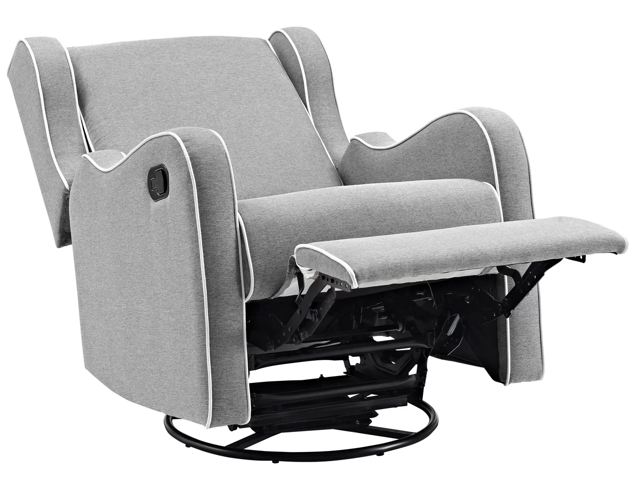 Albie Swivel Glider Recliner - Gray Linen