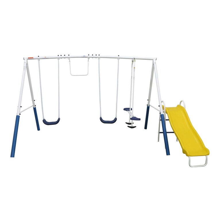 XDP Recreation Blue Ridge Play Outdoor Backyard Playset Kids Swing Set W/ Slide
