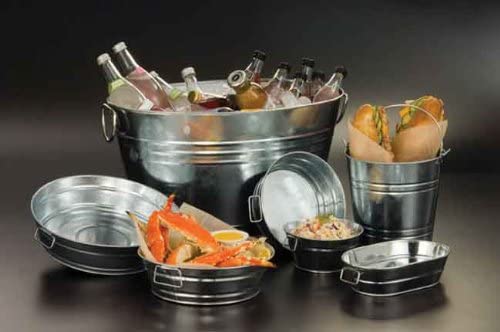 American Metalcraft Natural Galvanized Steel Pail. 1.16-Gallon. 8″. Silver