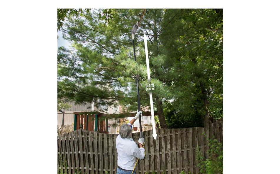 Sun Joe SWJ802E-GRY 8 in. 6.5 Amp Multi-Angle Telescopic Electric Pole Saw. Gray